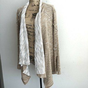 Free People Knit Cardigan Open Waterfall Front M